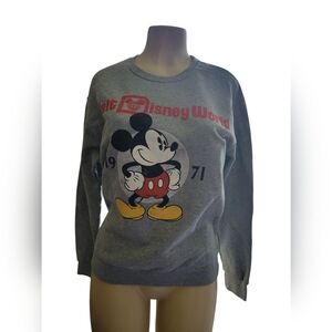Disney Mickey Mouse Grey Sweatshirt. Small Disneyworld Disney